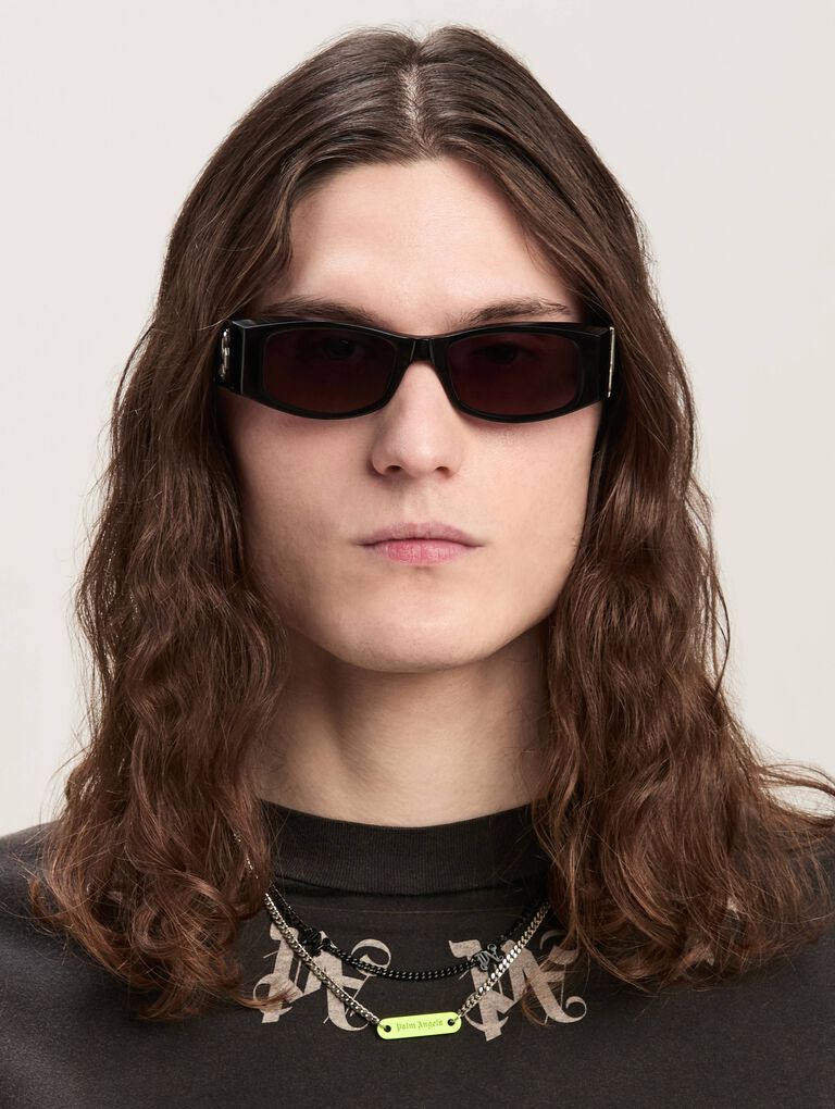PALM ANGELS Black Angel Sunglasses