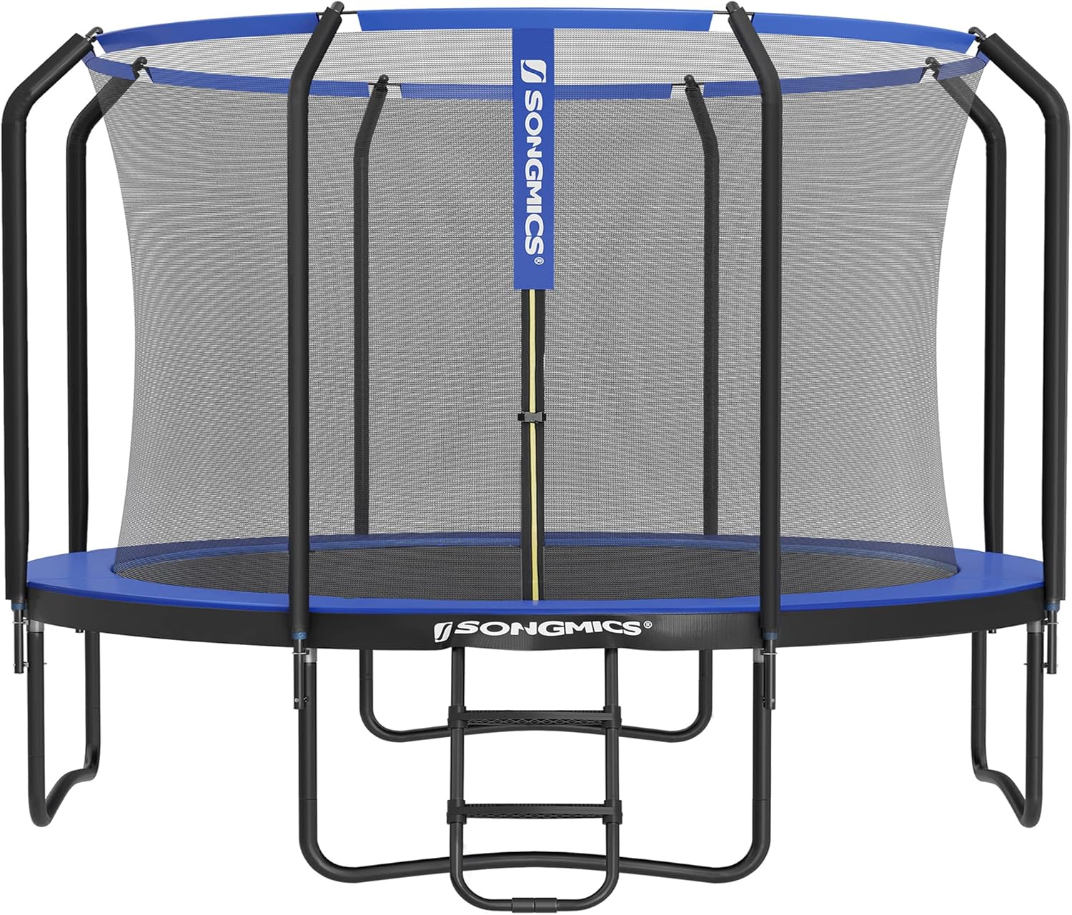 SONGMICS Trampolin Outdoor Ø 366 cm. rundes Gartentrampolin mit Sicherheitsnetz und Leiter. Randabdeckung. gepolstertes Gestell. für Kinder