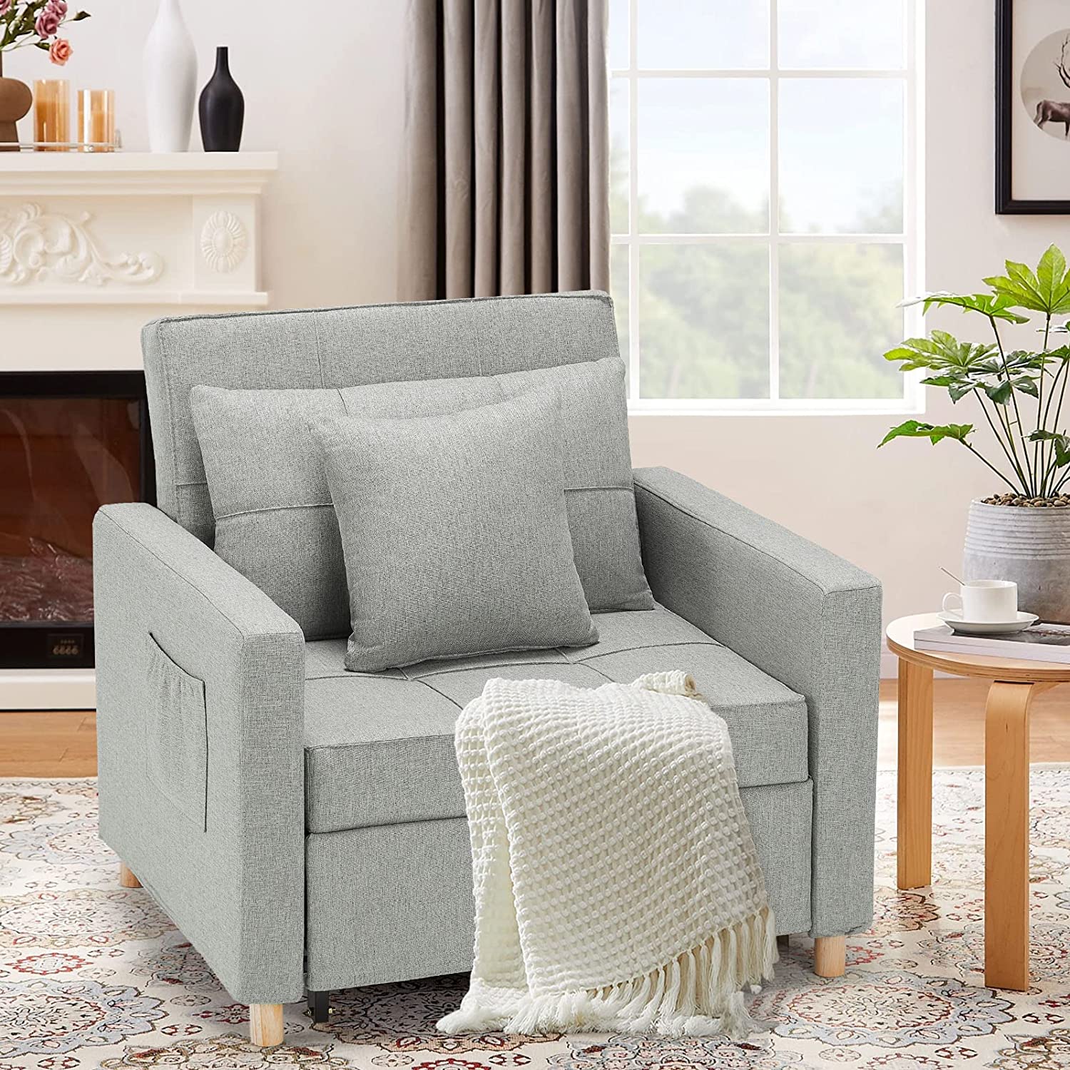 π₯ 40 Inch 3-in-1 Convertible Chair Bed,Sofa Bed.