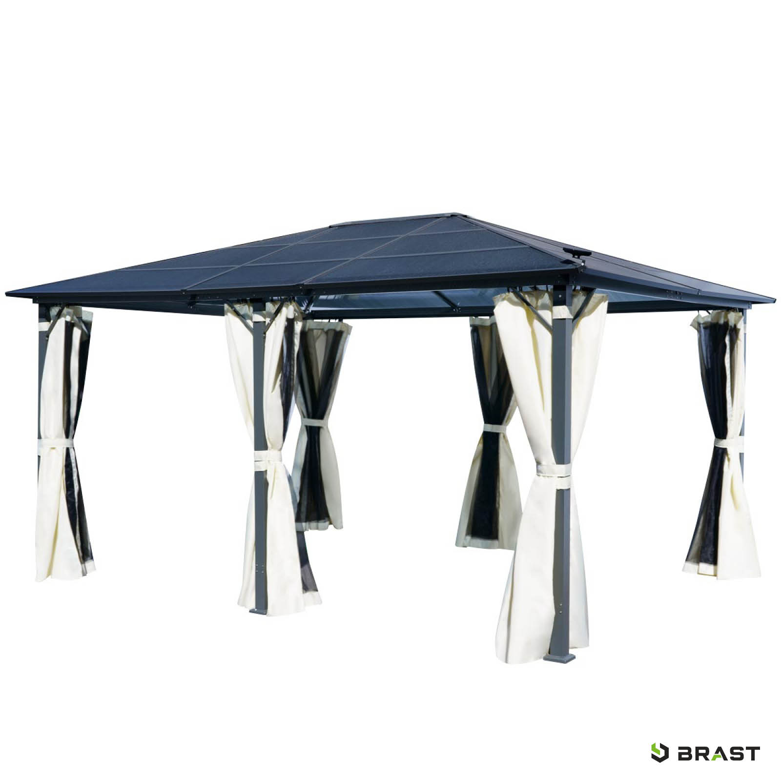 BRAST Alu Pavillon PREMIUM 3.6x4.8m beige