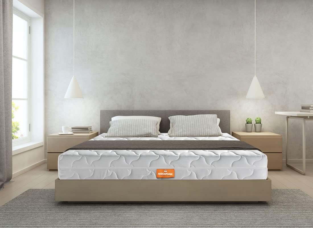 Marcapiuma Rainbow Plus Single Mattress Memory Organic 90 x 195 cm Height 22 cm - H3 Hardness Medical Device Silver Cover Removable - Mite-Proof Anti-Allergic - 100% Made in Italy