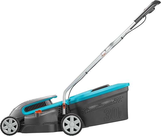 Powermax Li-40/32Gardena Battery Lawnmower: Lawnmower up to 280 m², Cutting Width 32 cm, Capacity 40 L, Cutting Height 20-60 mm, Folding Handlebar, Battery and Charger (5033-20)