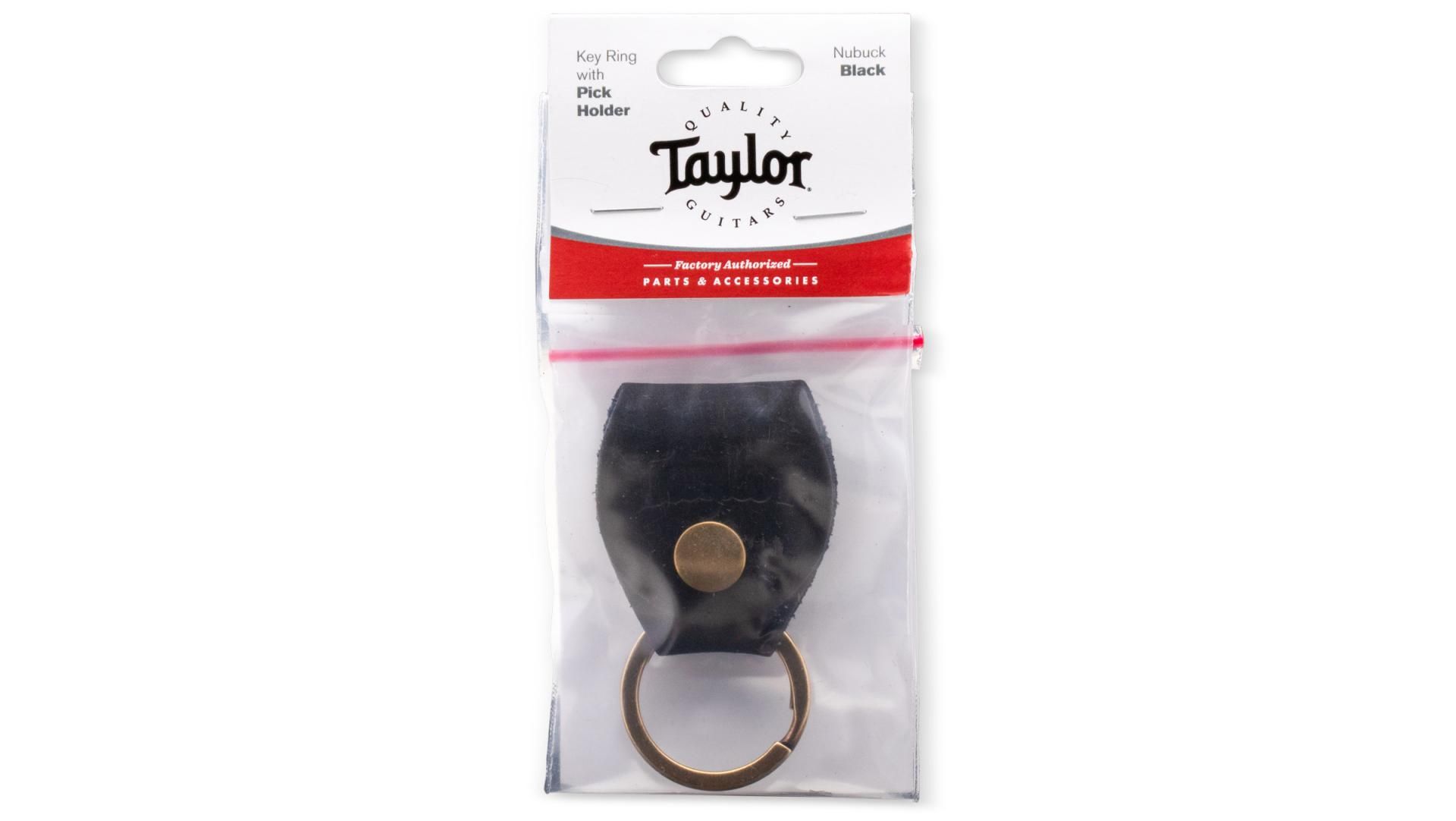 Taylor Key Ring W/Pick Holder, Black Nubuck
