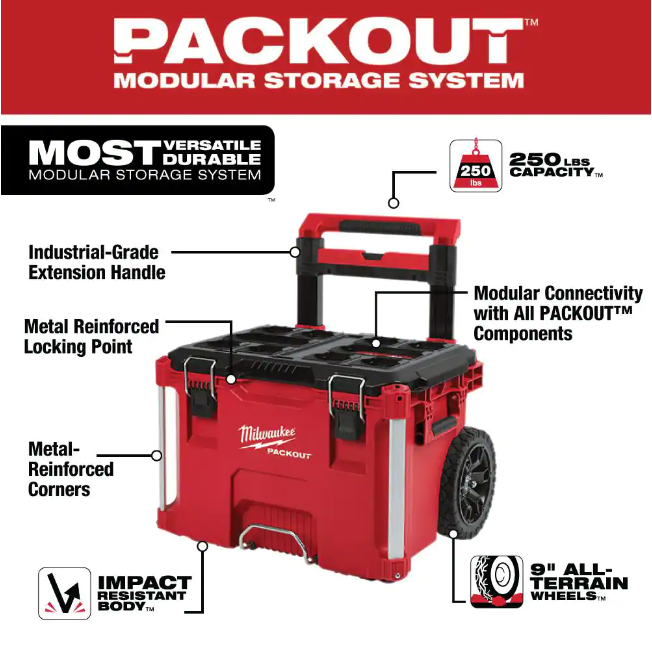 PACKOUT 22 in. Rolling Tool Box, 22 in. Large Tool Box and 22 in. Medium Tool Box