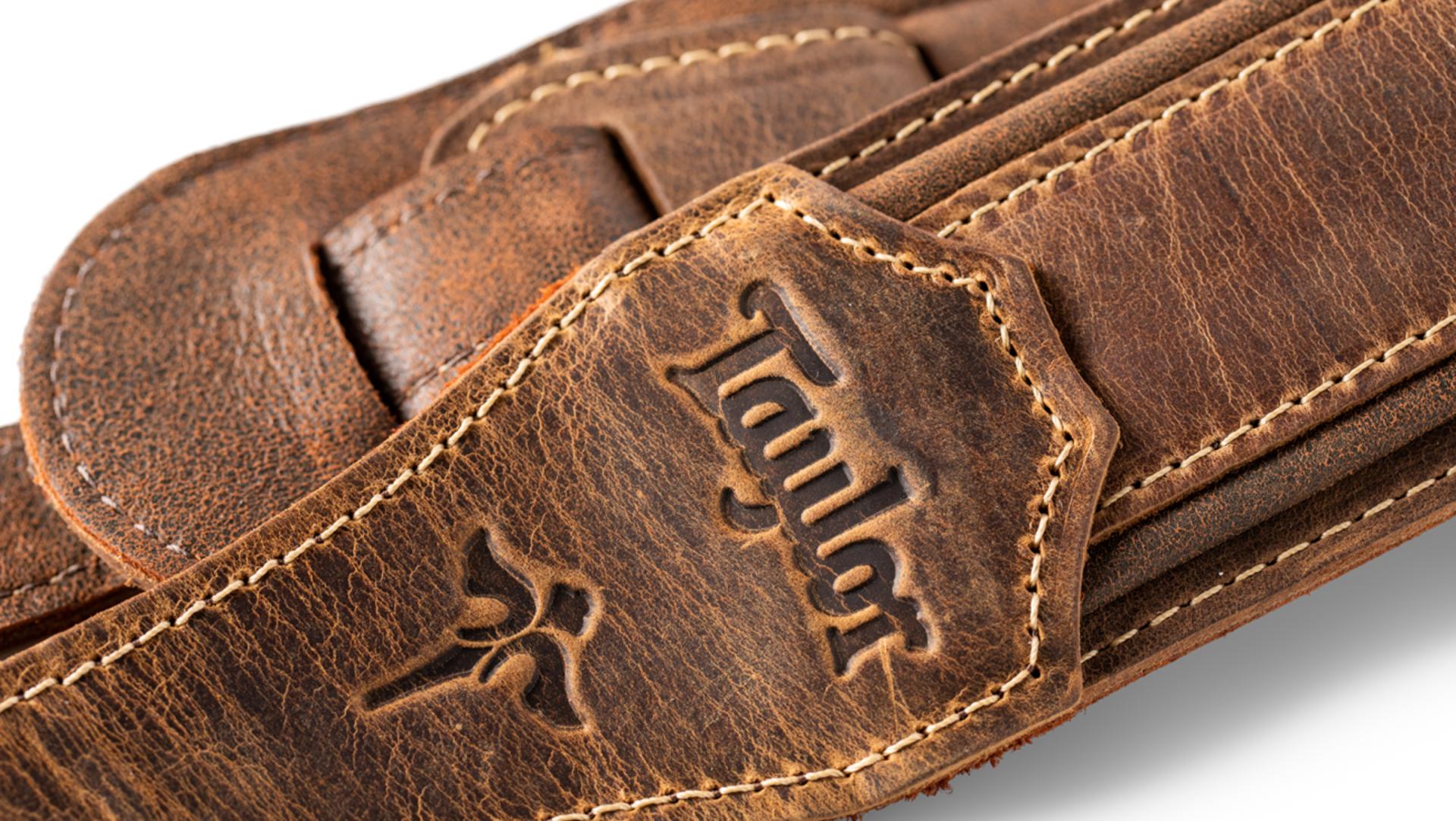 Taylor Wings Distressed Leather Guitar Strap