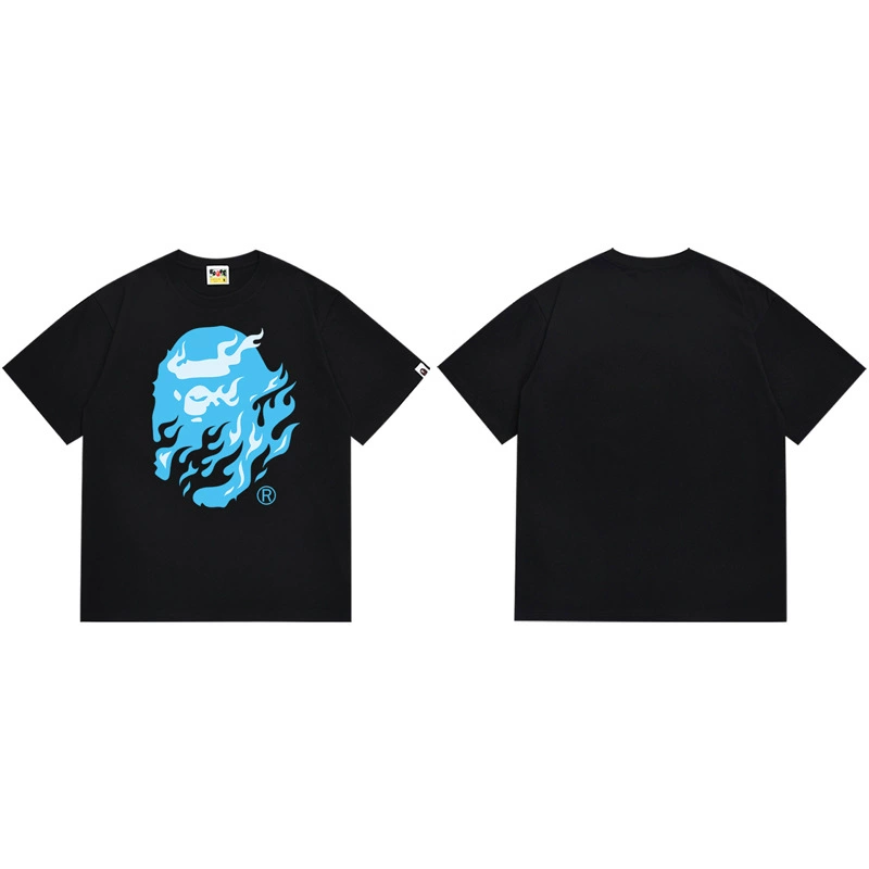 A BATHING APE® Black & Blue Flame Ape Head T-shirt