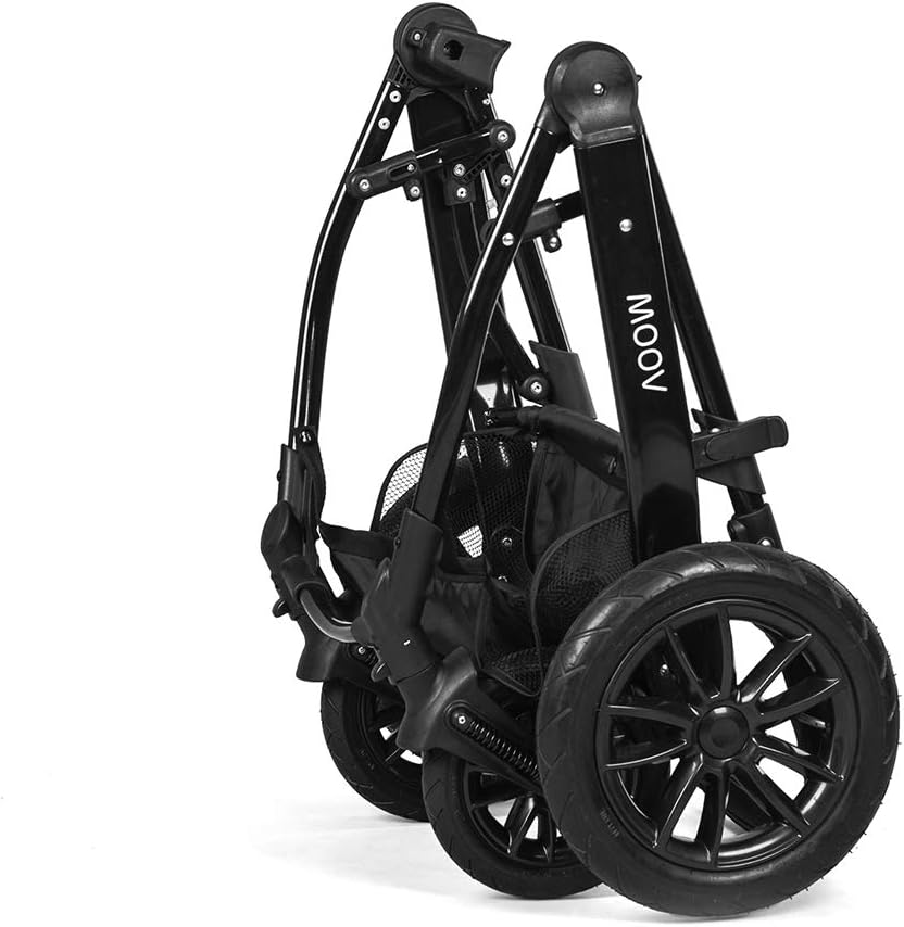 Kinderkraft MOOV 3 in 1 Stroller, Cane Stroller, Trio, Baby Stroller, Baby Pram, With Car Seat, Accessories, Universal Adapters, Carrycot, Big Wheels, 25kg,