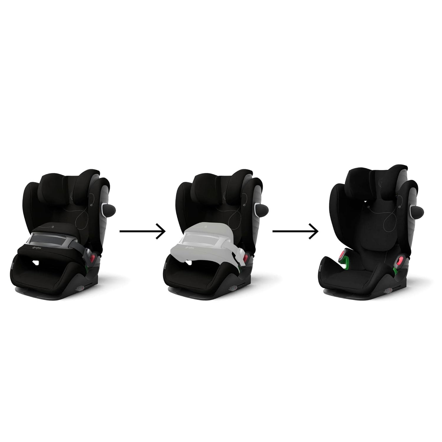 CYBEX Gold Pallas G i-Size Child Seat 76 - 150 cm from 15 Months to 12 Years (Approx. 9 to 50 kg) Deep Black