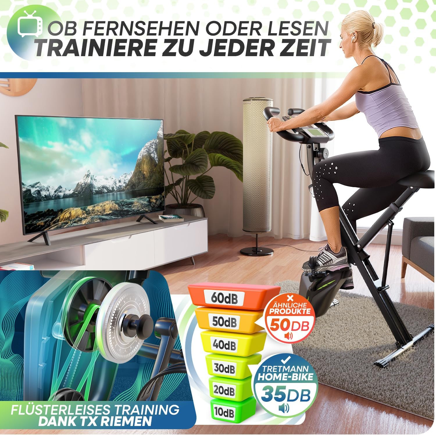 Tretmann Home Trainer Bicycle Folding Set Extra Comfortable