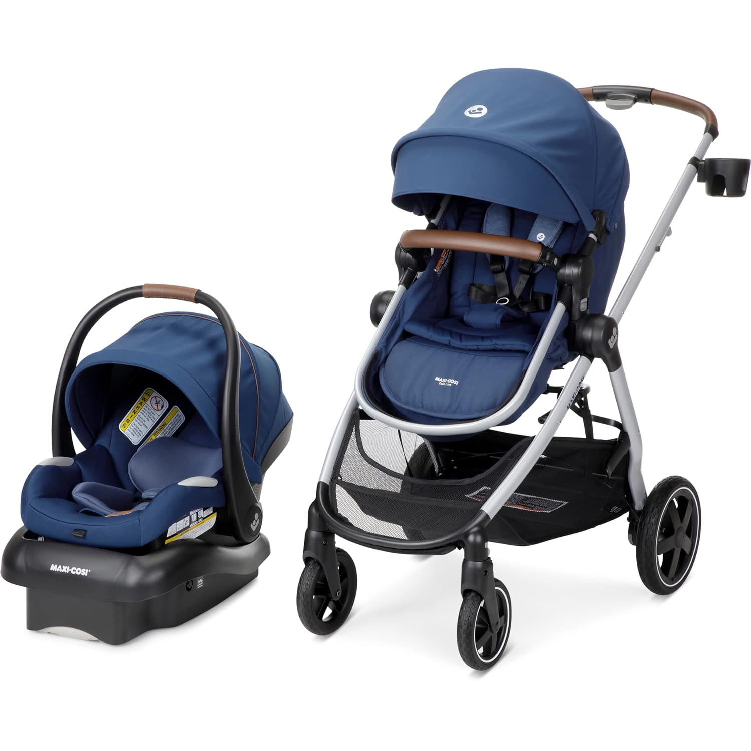 Maxi-Cosi Zelia Luxe 5-in-1 Modular Travel System, Choose Between 5 Modes of use: Parent-Facing car seat Caddy, Reversible Carriage, and Reversible Stroller