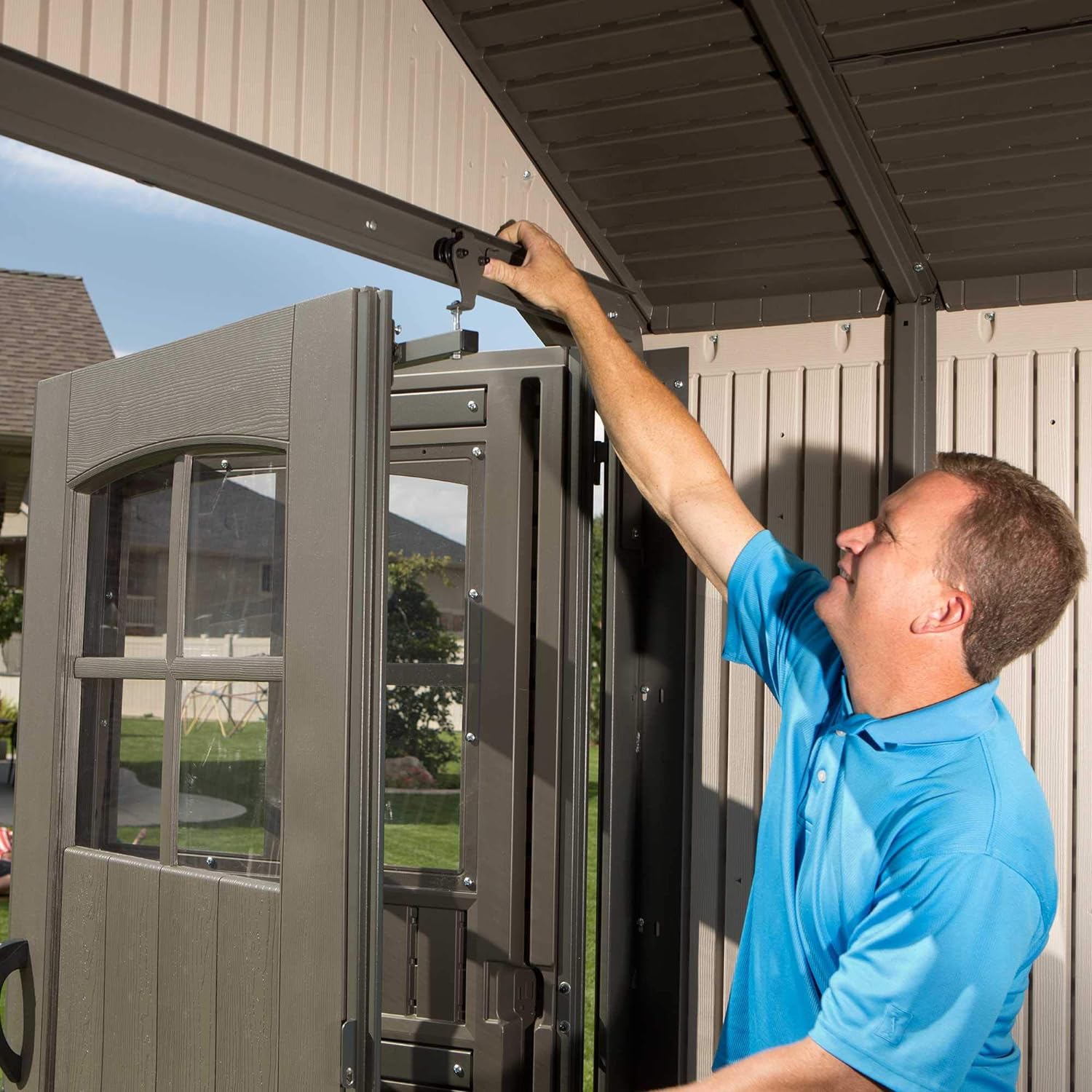 Lifetime 11 x 18.5 Ft. Outdoor Storage Shed. 11 x 18.5. Desert Sand