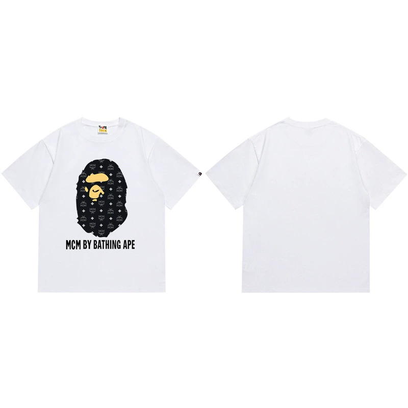 BAPE x MCM By Bathing T-shirt ,4colors
