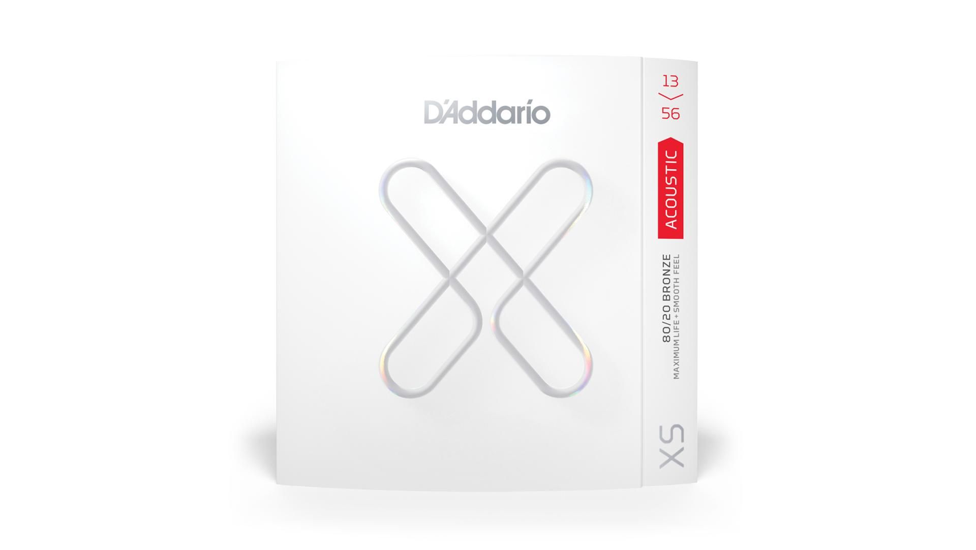 D'Addario 13-56 Medium, XS 80/20 Bronze Coated Acoustic Guitar Strings