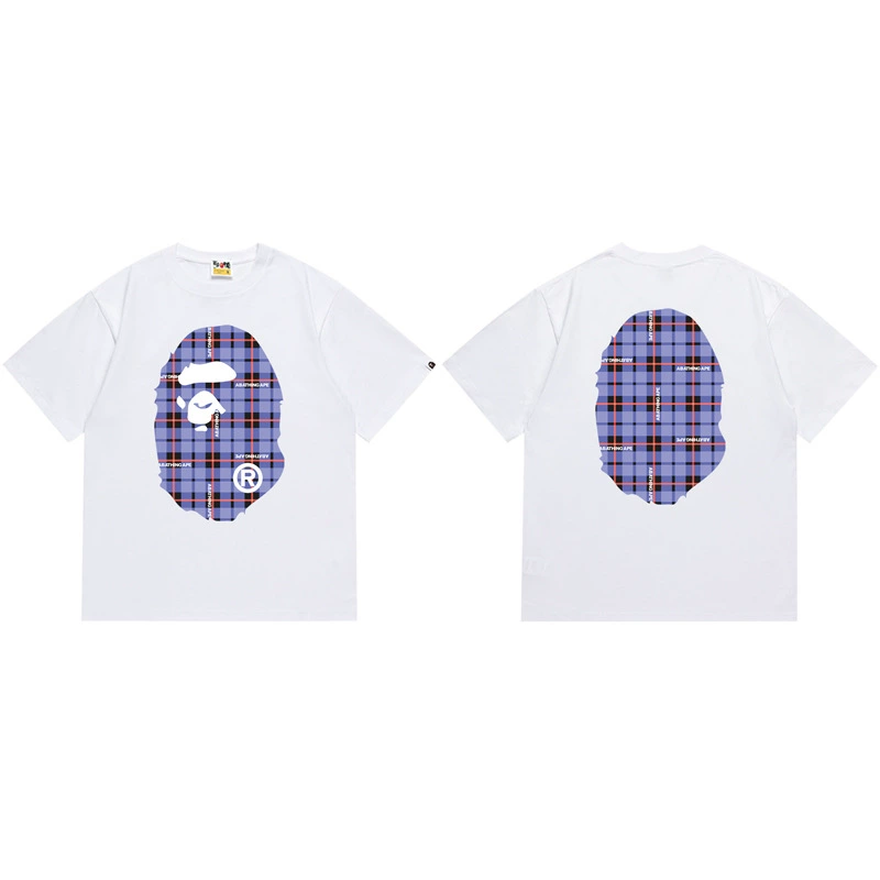 BAPE Logo Check Big Ape Head Tee