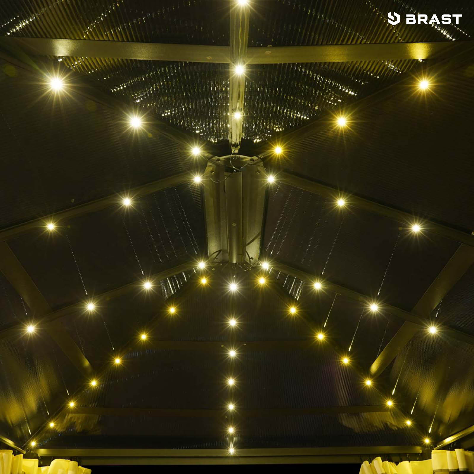 BRAST Alu-Pavillon SUMMERDREAM 3x4m beige inkl. LEDs