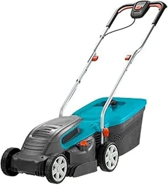 Powermax Li-40/32Gardena Battery Lawnmower: Lawnmower up to 280 m², Cutting Width 32 cm, Capacity 40 L, Cutting Height 20-60 mm, Folding Handlebar, Battery and Charger (5033-20)
