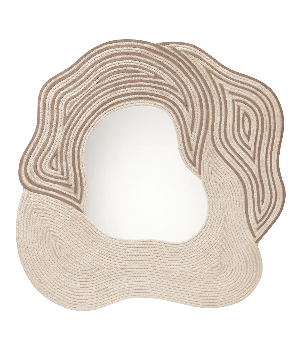 Oco Mirror - Textured Taupe