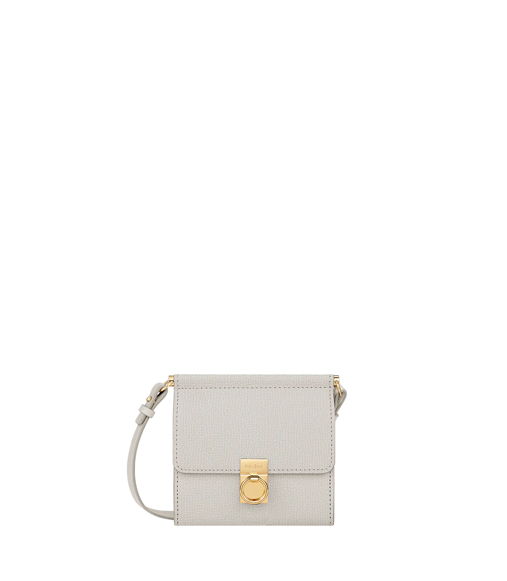 Numéro Sept Crossbody Wallet - Textured Chalk