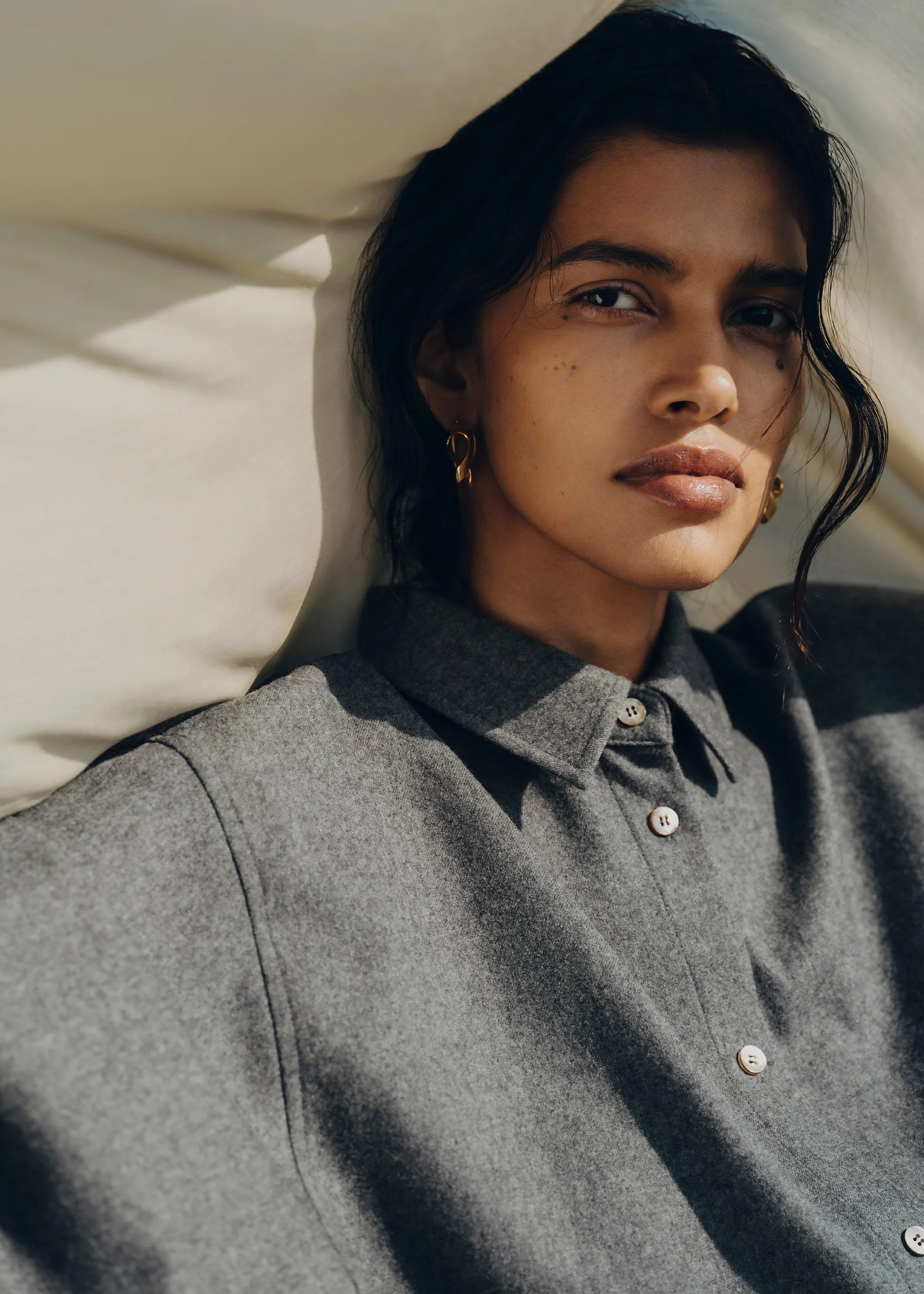 Éole Wavy Hoop Earrings-Edition gilded edition