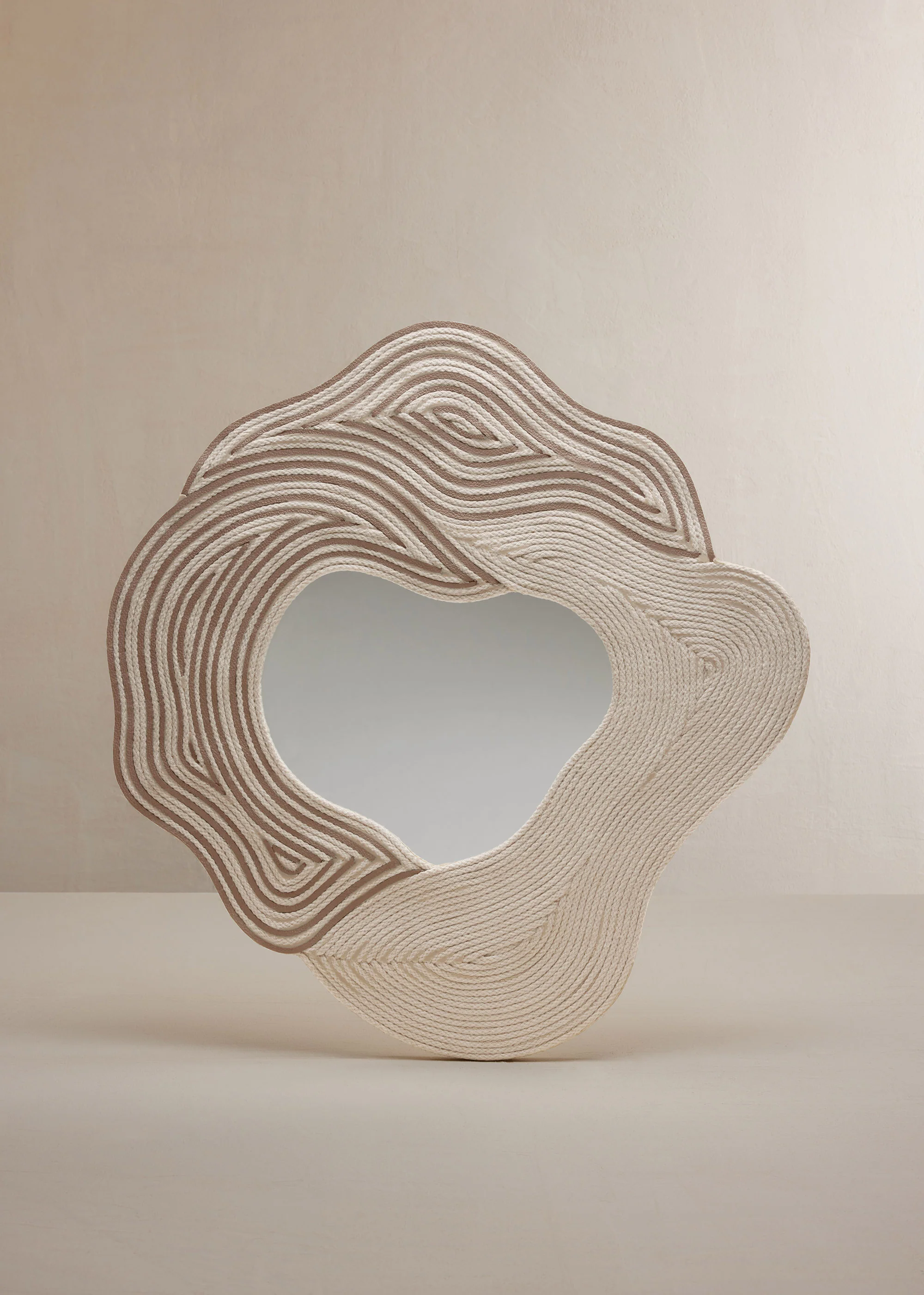 Oco Mirror - Textured Taupe