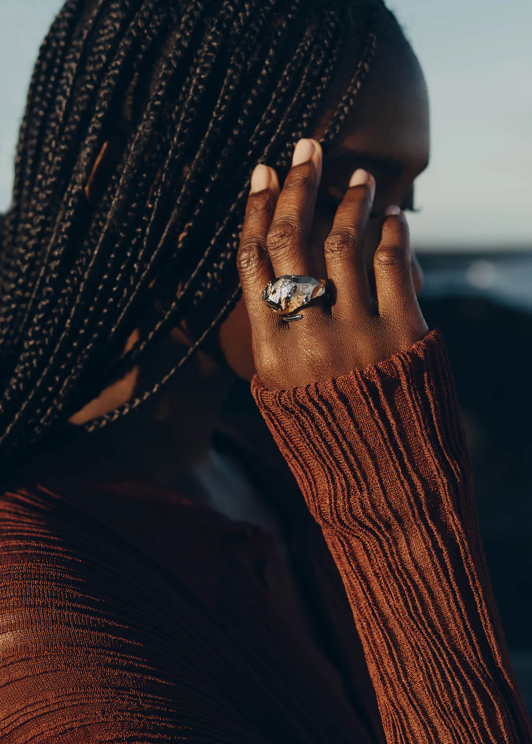 Eroz Ring-Edition Duo palladium with 24 carat gold plating