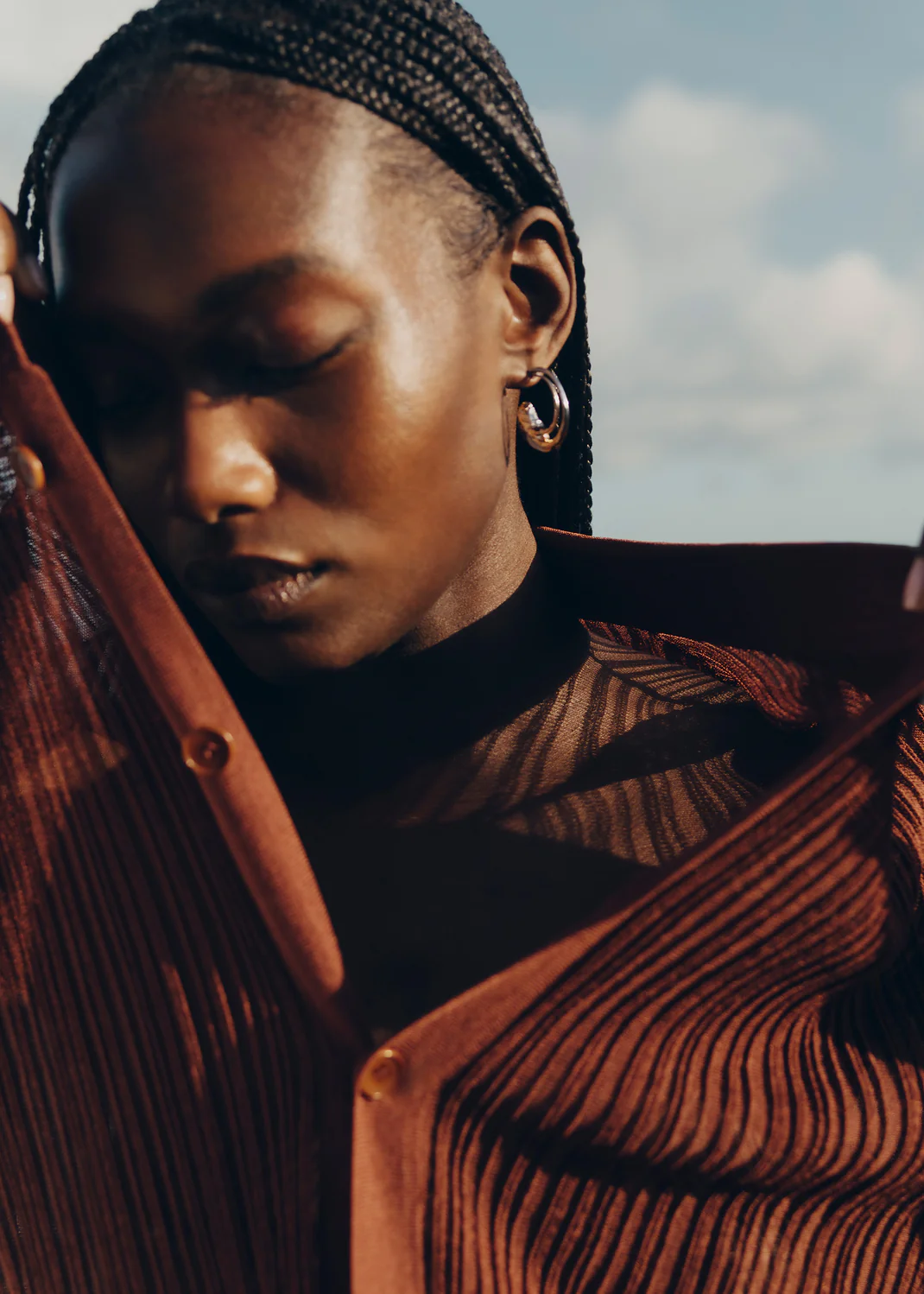 Eroz Hoop Earrings-Edition Duo palladium with 24 carat gold plating