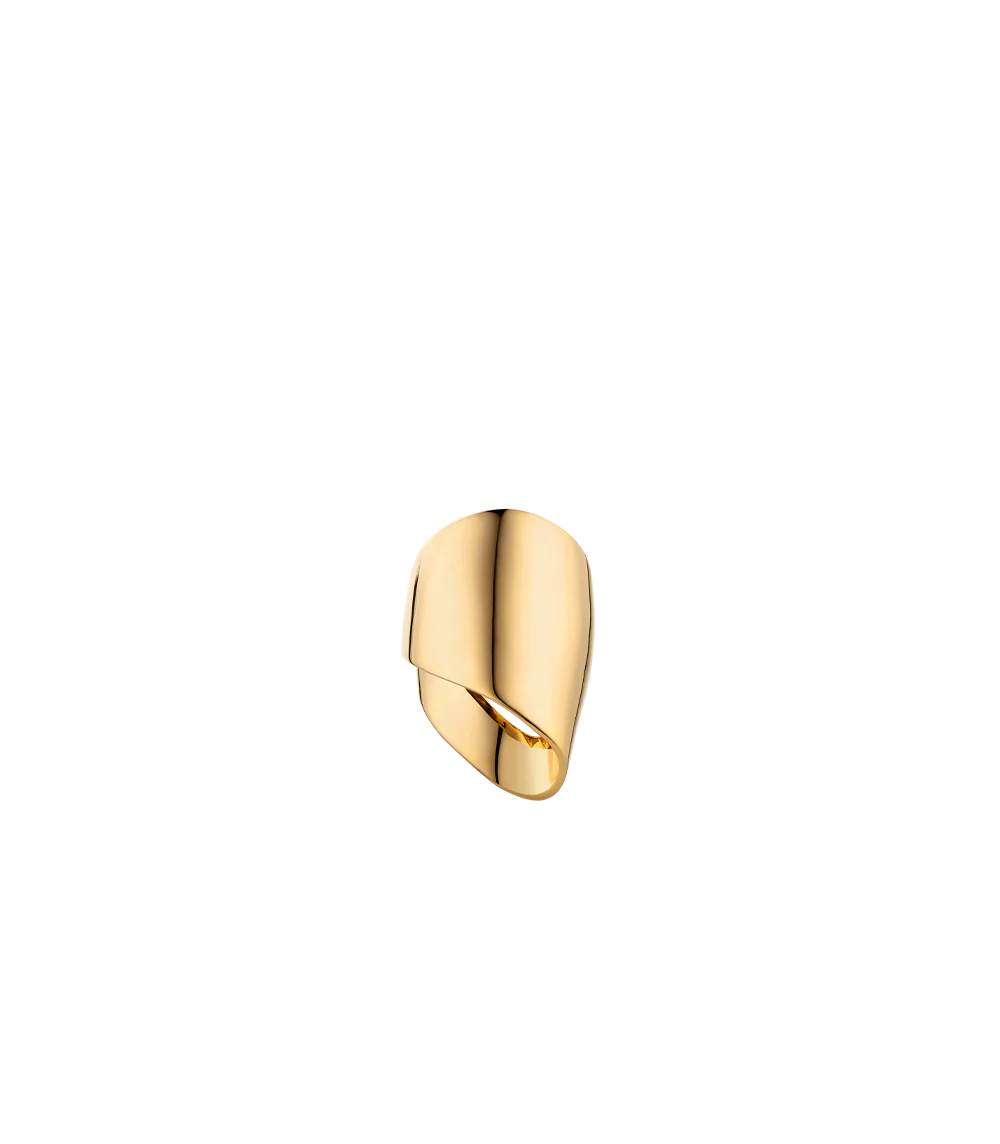 Éole Draped Ring-Edition 24 carat gold gilded
