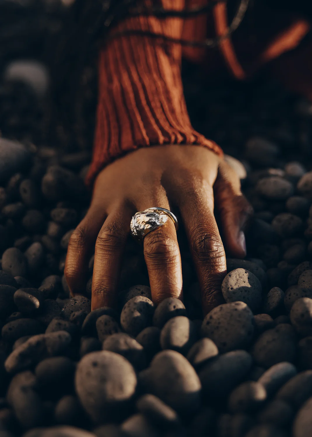 Eroz Ring-Edition Duo palladium with 24 carat gold plating