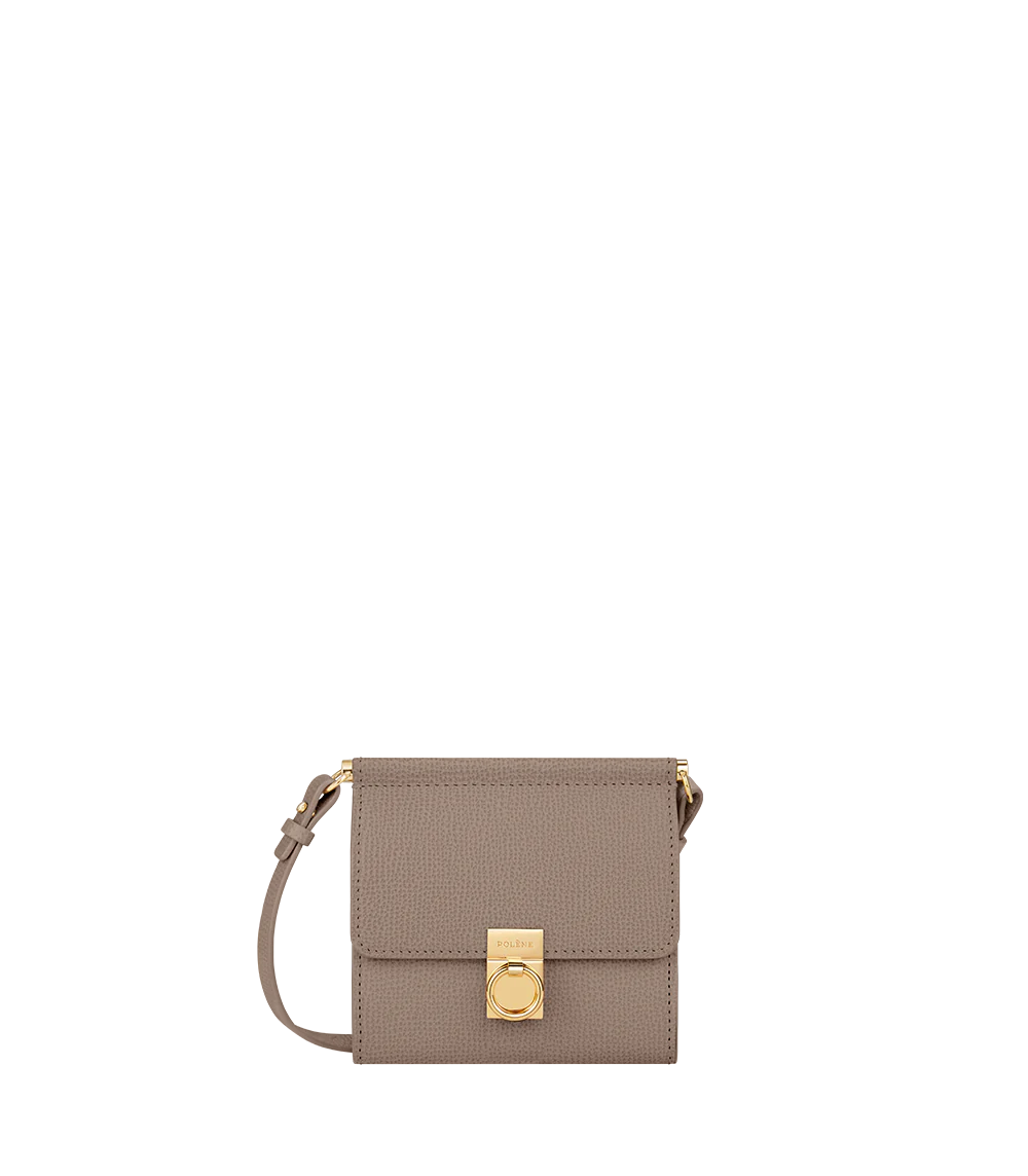 Numéro Sept Crossbody Wallet - Textured Taupe