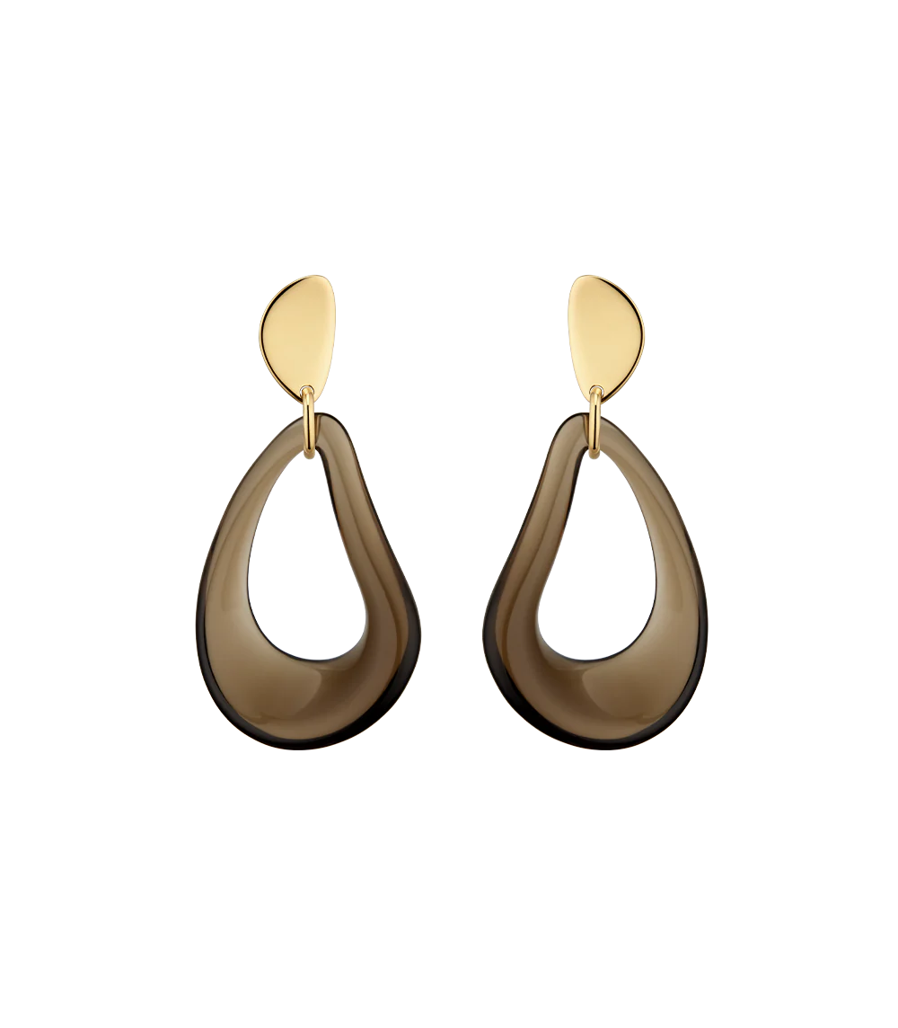Drop Earrings Naé-Edition Smoked glass