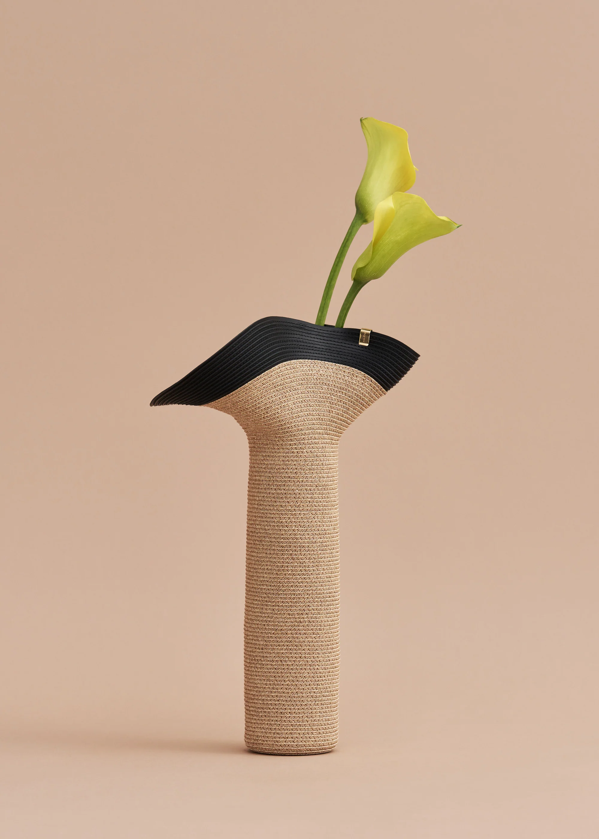 Tall Lapel Vase - Black