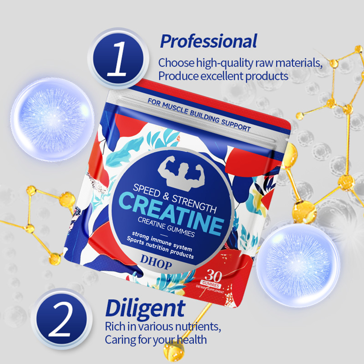 Long-lasting Creatine Gummies for Endurance and Strength