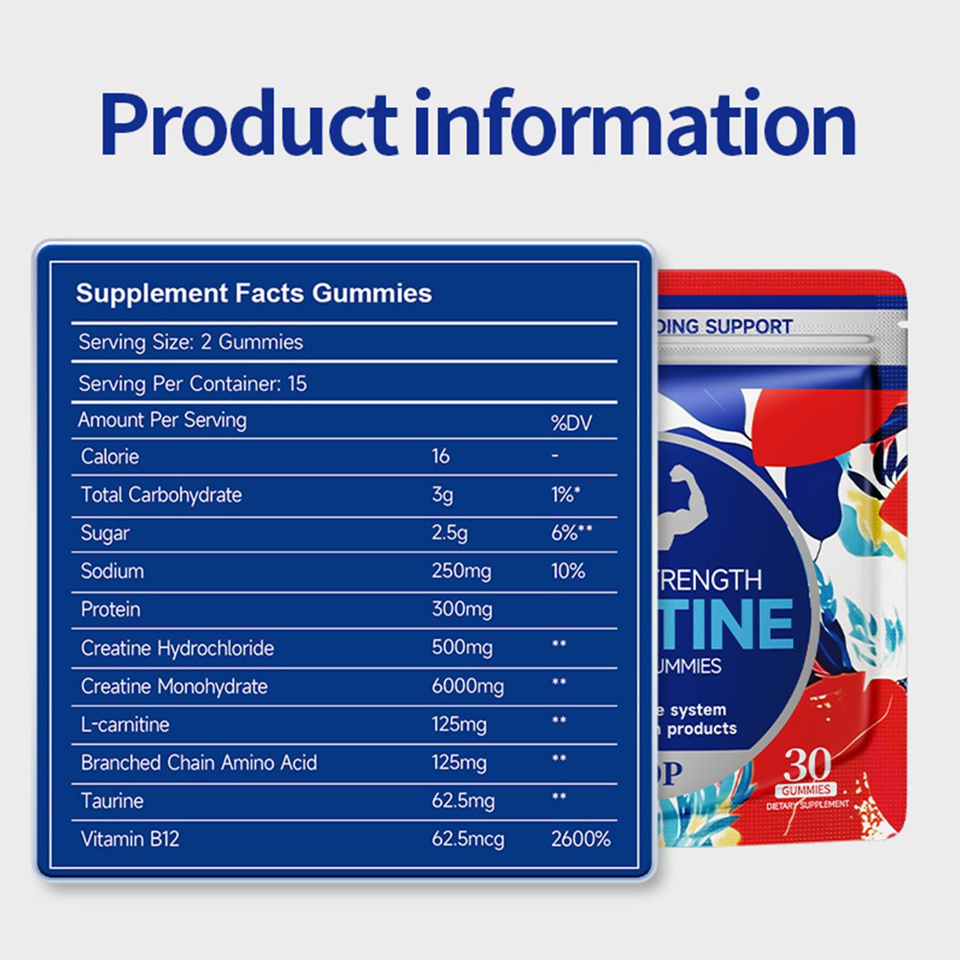 Long-lasting Creatine Gummies for Endurance and Strength