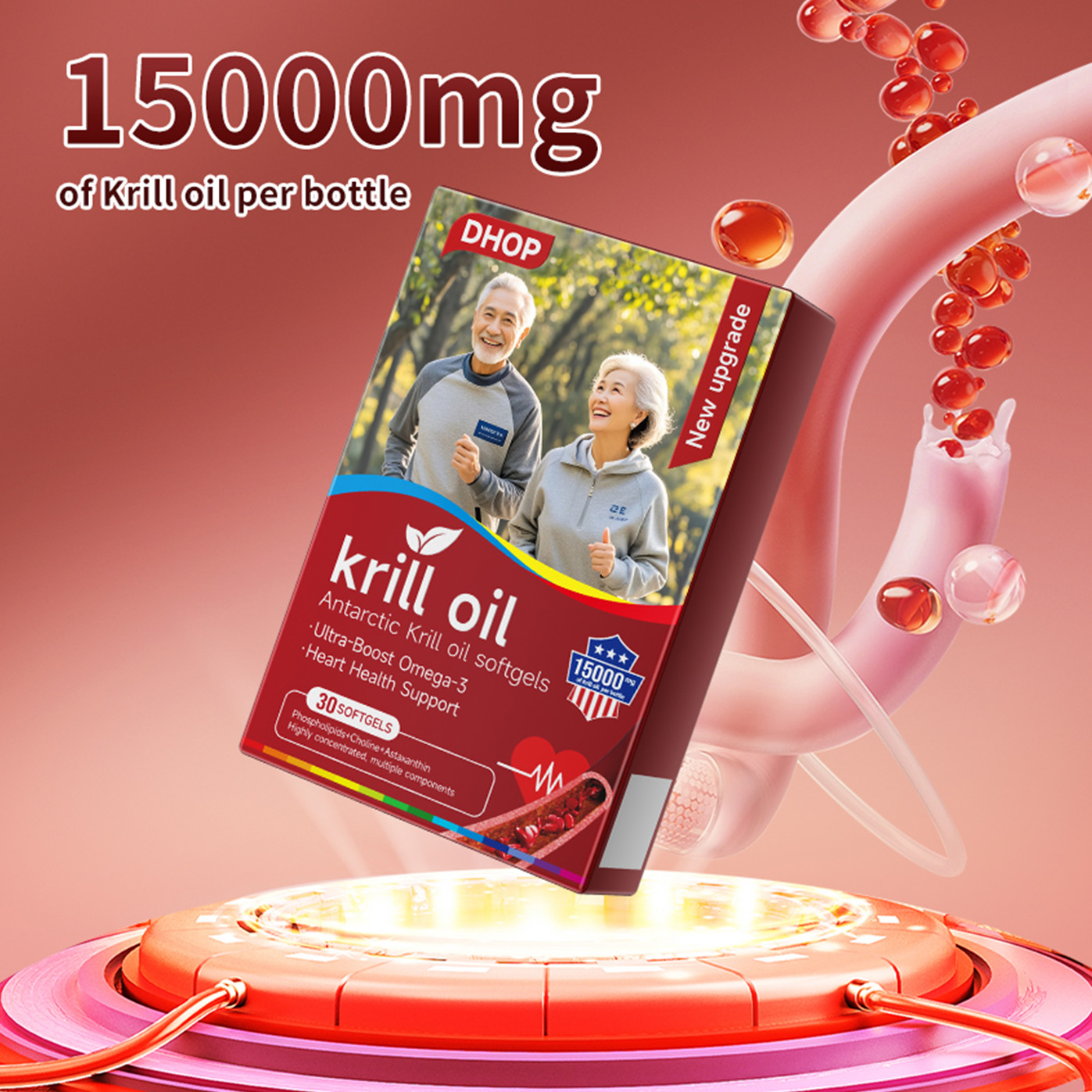 Antarctic Krill Oil Softgelss – Heart & Brain Shield