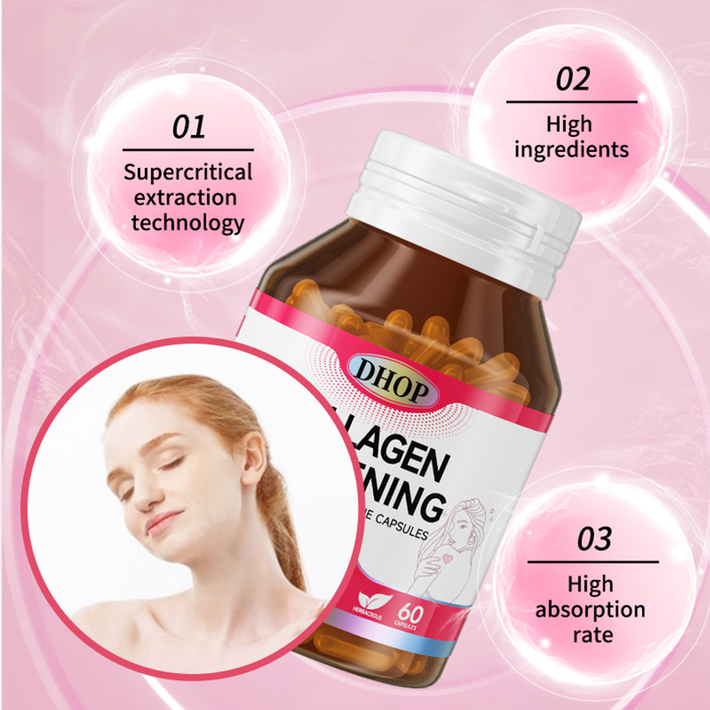 Collagen Glutathione Capsules(60pcs)