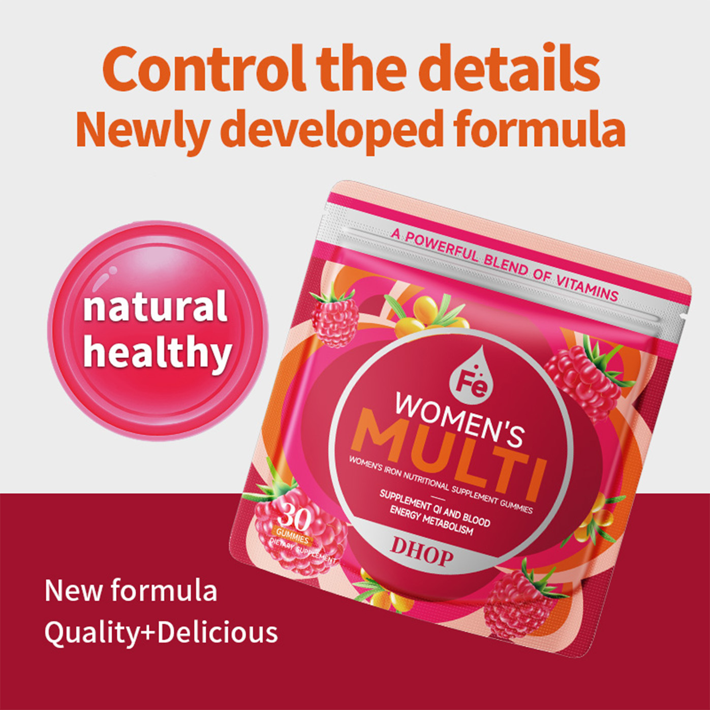 Natural Iron Supplement Gummies for Women