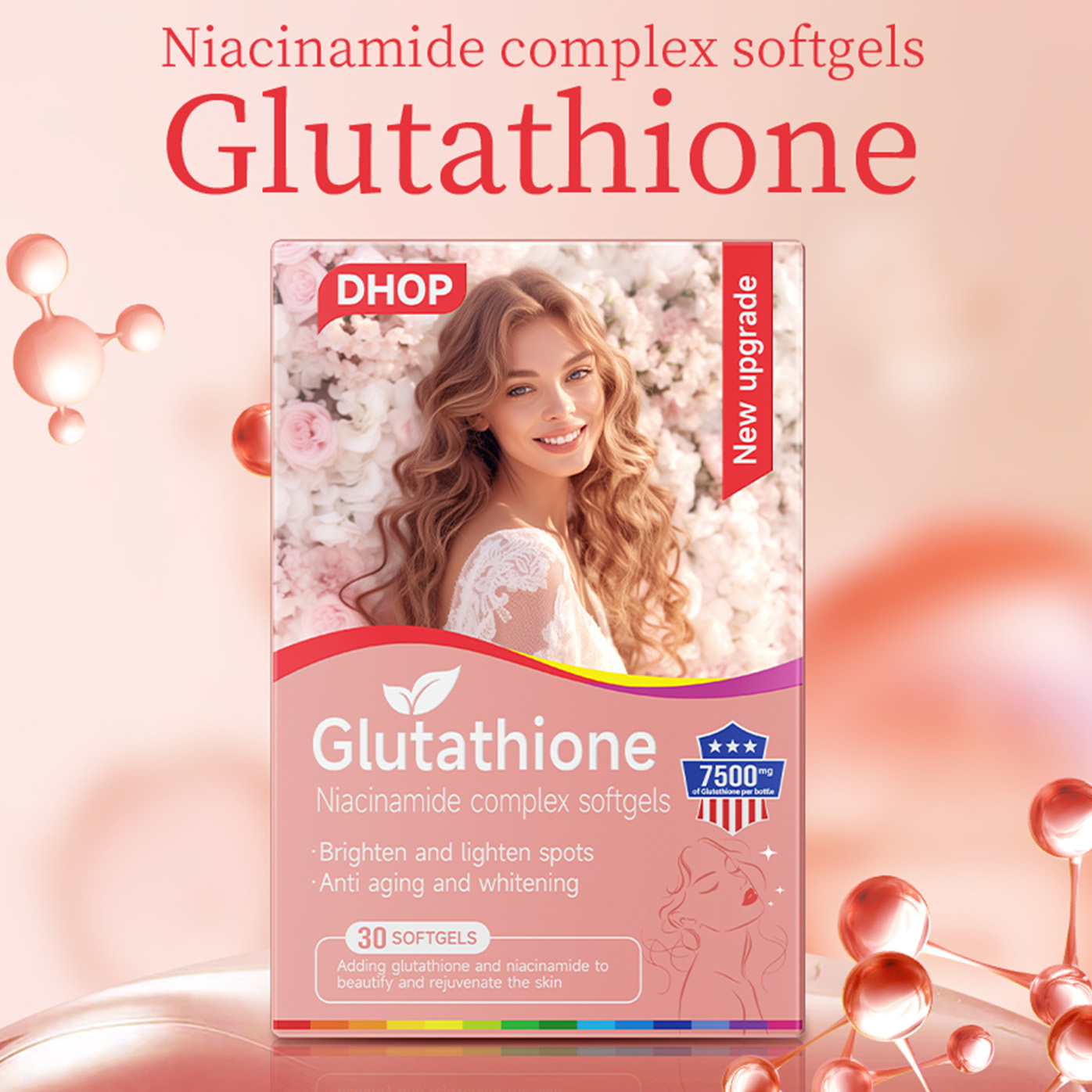 Glutathione Niacinamide Skin Brightening Complex Softgels