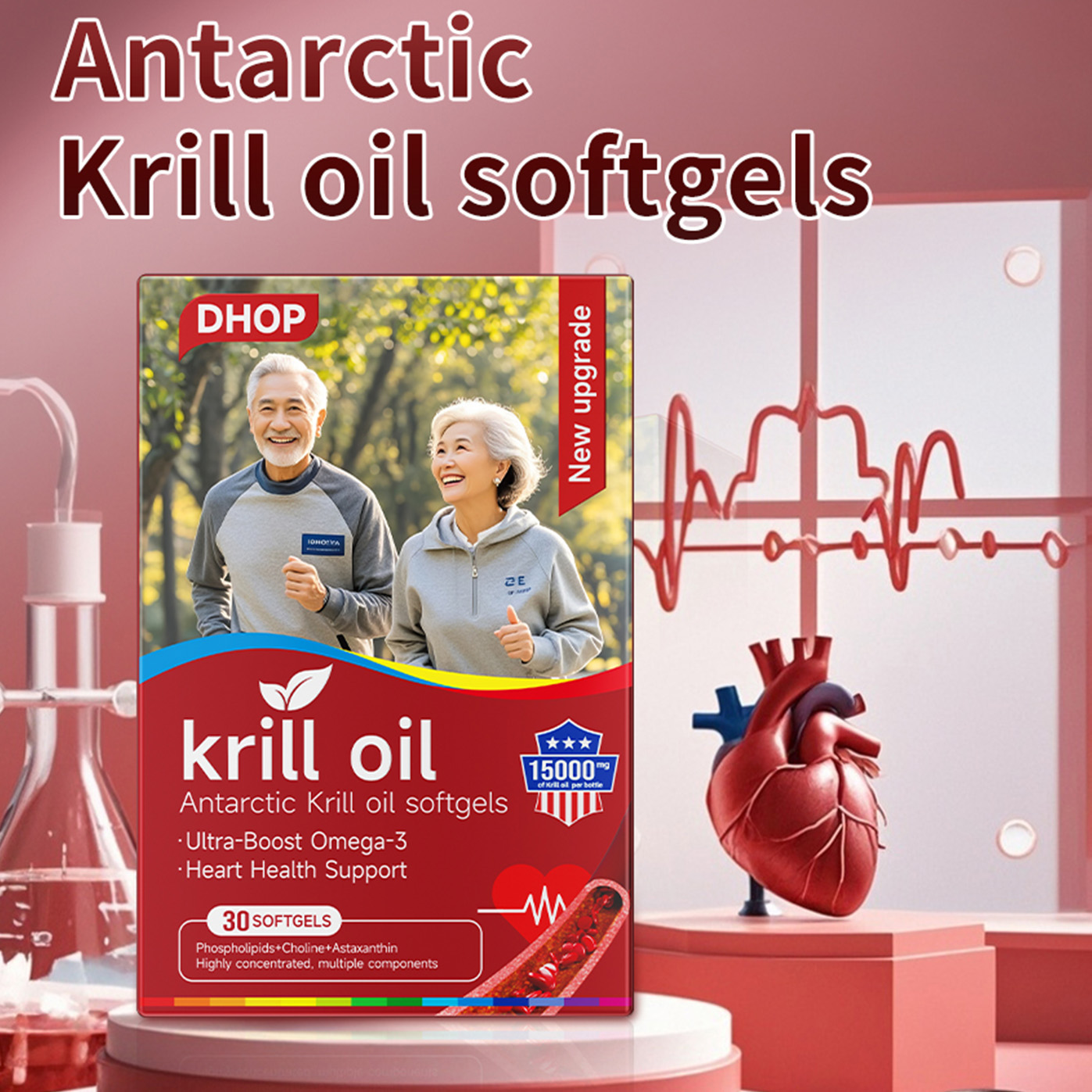 Antarctic Krill Oil Softgelss – Heart & Brain Shield