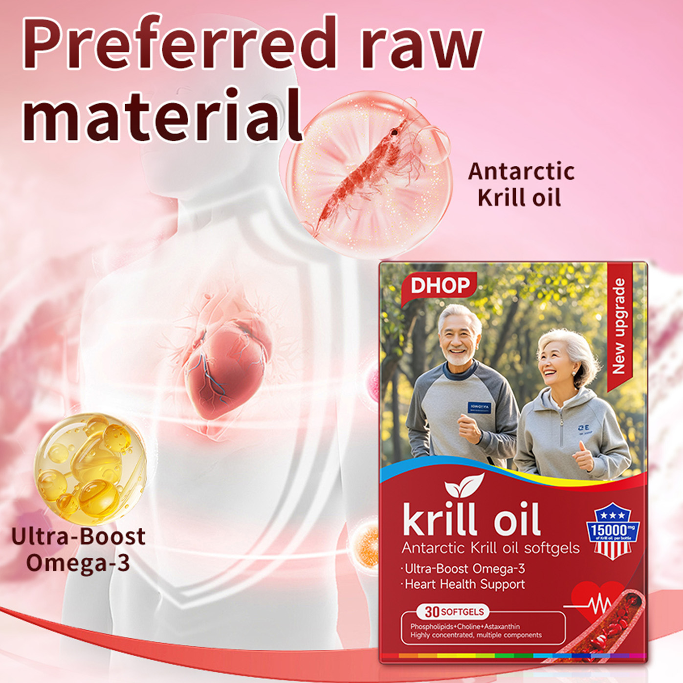 Antarctic Krill Oil Softgelss – Heart & Brain Shield