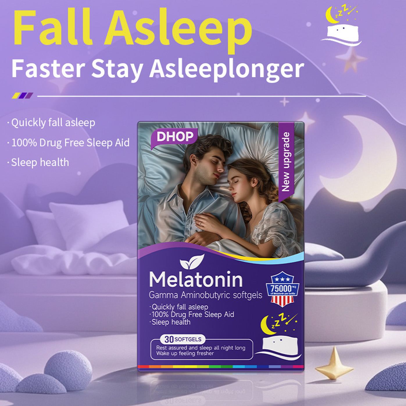 Melatonin Gamma Aminobutyric Softgels
