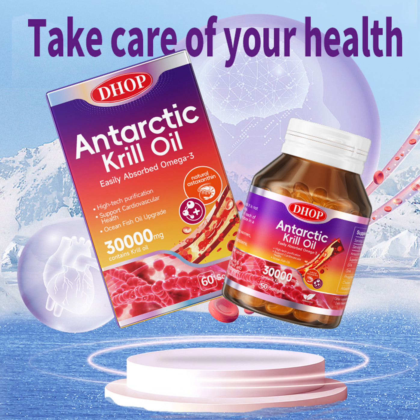 Antarctic Krill Oil Softgels
