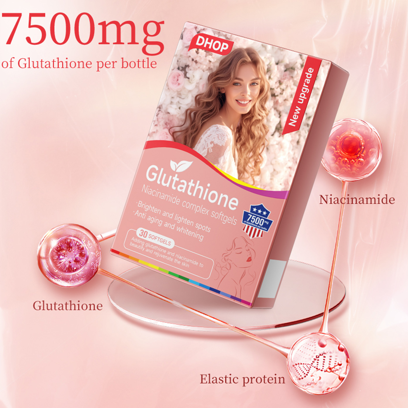 Glutathione Niacinamide Skin Brightening Complex Softgels