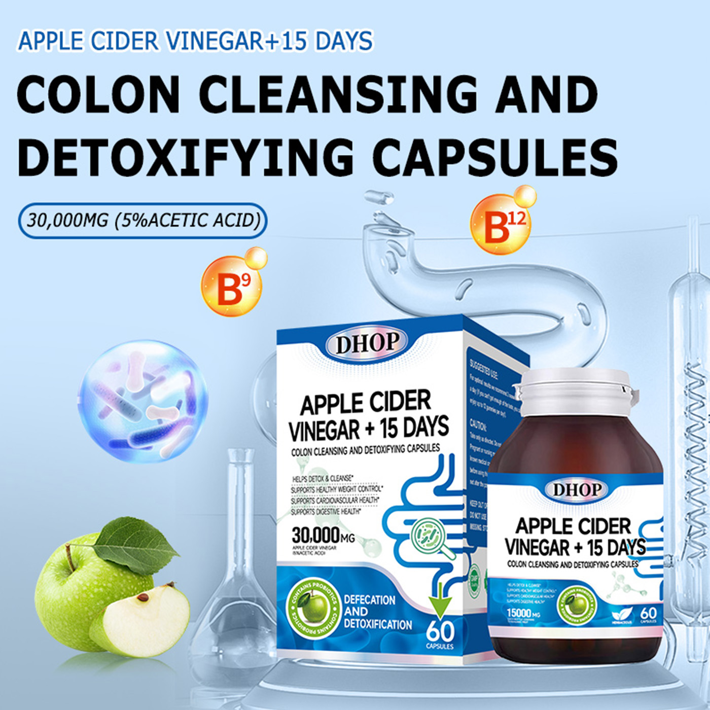 Apple Cider Vinegar 15days for Colon Cleansing And Detoxifying