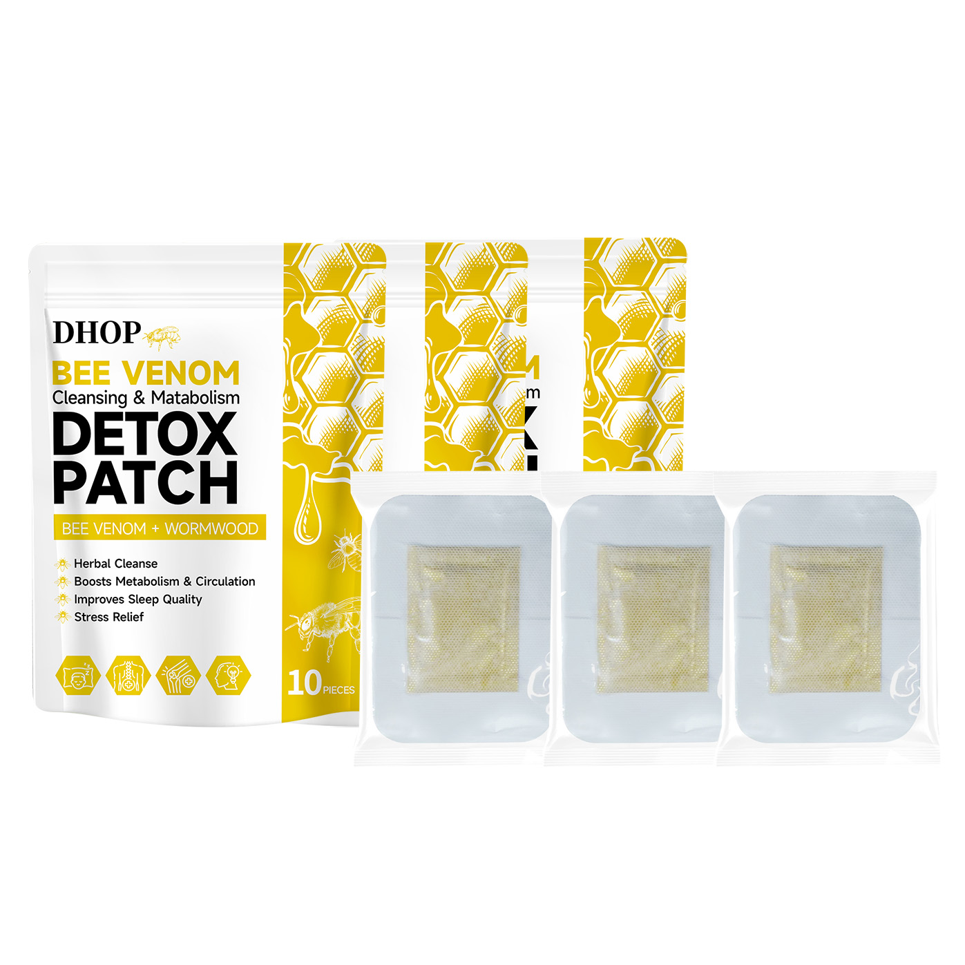 Natural Bee Venom Metabolism Detox Patch(10pcs)