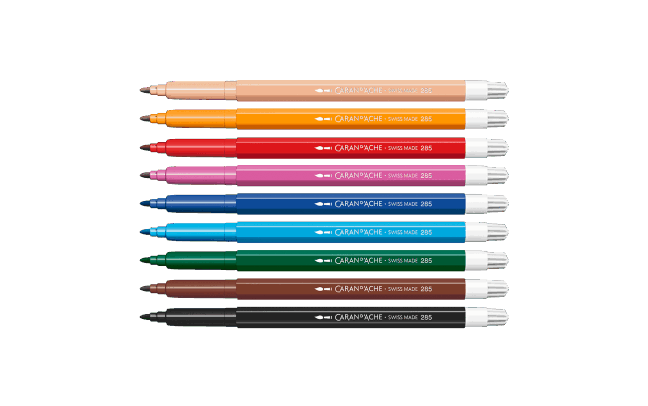 Cardboard boxe of 10 Fibre-tipped pens SWISSCOLOR