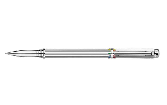 Silver-Plated and Rhodium-Coated VARIUS™ RAINBOW Roller Pen Limited Edition