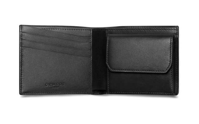 Black 4-card Wallet with Coin Case