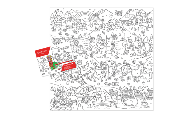 SWISS EXPLORER Giant Colouring Poster