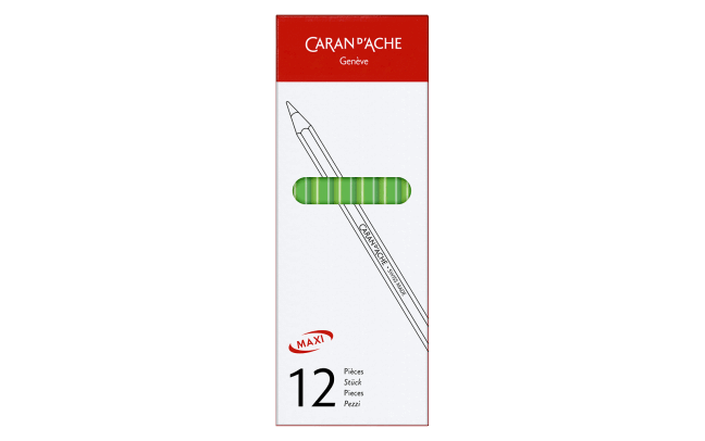 Box of 12 MAXI Green Fluo pencils
