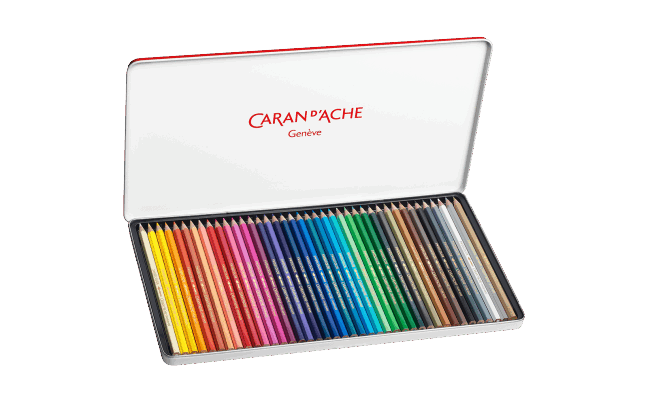 Box of 40 Colours Pencils SWISSCOLOR Water-soluble